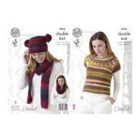 king cole ladies top hat scarf snood riot crochet pattern 4763 dk