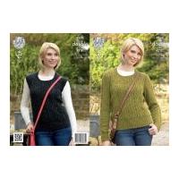 King Cole Ladies Sweater & Slipover Panache Knitting Pattern 4264 DK