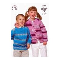 King Cole Family Cardigan & Sweater Splash Knitting Pattern 3066 DK