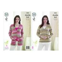 King Cole Ladies Cardigan & Sweater Drifter Knitting Pattern 4544 DK