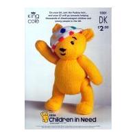 King Cole Children in Need Pudsey Bear Teddy Knitting Pattern 1001 DK