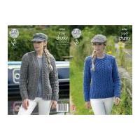 King Cole Ladies Cardigan & Sweater Big Value Knitting Pattern 4708 Super Chunky