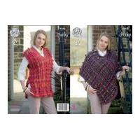 King Cole Ladies Cape & Tabard Top Corona Knitting Pattern 4664 Chunky