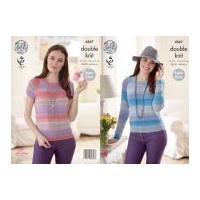 king cole ladies sweaters sprite knitting pattern 4567 dk