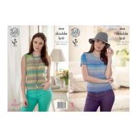 King Cole Ladies Slipover & Top Sprite Knitting Pattern 4568 DK