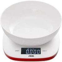 Kitchen scales digital, + weighing tray ADE KE 1412 Amelie Weight range=5 kg White-red