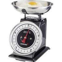 Kitchen scales analogue Korona Tom Weight range=5 kg Black