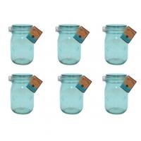 kilner coloured clip top jar 1l blue 6 pack