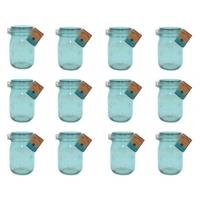 Kilner Coloured Clip Top Jar 1L, Blue, 12 pack