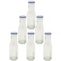 Kilner Hexagonal Twist Top Bottle 250ml, Glass, 6 pack