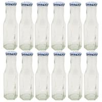 Kilner Hexagonal Twist Top Bottle 250ml, Glass, 12 pack