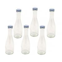 Kilner Round Twist Top Bottle 250ml, Glass, 6 pack