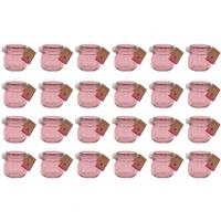 Kilner Coloured Clip Top Jar 0.5L, Pink, 24 pack