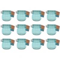 Kilner Coloured Clip Top Jar 0.5L, Blue, 12 pack
