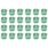 Kilner Coloured Clip Top Jar 0.5L, Green, 24 pack