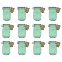Kilner Coloured Clip Top Jar 1L, Green, 12 pack