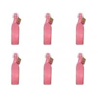 Kilner Coloured Clip Top Bottles 1L, Pink, 6 pack