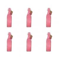 kilner coloured clip top bottles 1l pink 6 pack