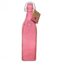 kilner coloured clip top bottles 1l pink single