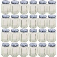 Kilner Hexagonal Twist Top Jar 110ml, Glass, 24 pack