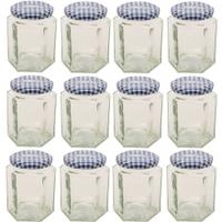 Kilner Hexagonal Twist Top Jar 280ml, Glass, 12 pack