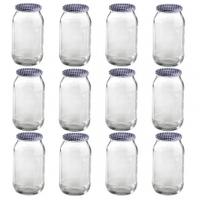 Kilner Round Twist Top Jar 725ml, Glass, 12 pack