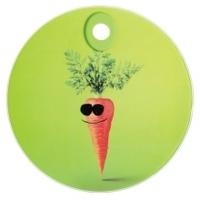 Kitchen Craft Carrot Worktop Protector, Round, Carrot