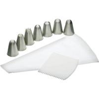 Kitchen Craft Icing Set With Nylon Bag, Seven Nozzles, Icing Comb