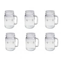 Kilner Handled Jar, Clear, 6 pack