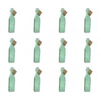 Kilner Coloured Clip Top Bottles 1L, Green, 12 pack