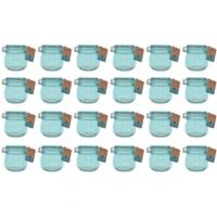 Kilner Coloured Clip Top Jar 0.5L, Blue, 24 pack