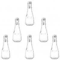 Kilner Clip Top Water Bottle 450ml, Glass, 6 Pack