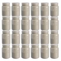 Kilner Ceramic Storage Jar, Pebble Grey, 24 Pack