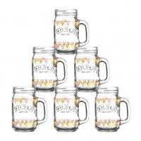 Kilner Decorative Handled Jar, Bunting, 6 Pack