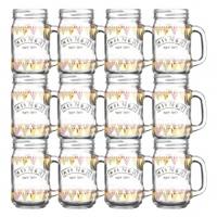 Kilner Decorative Handled Jar, Bunting, 12 Pack