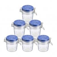 Kilner Ceramic Lid Cliptop 0.35L, Blue Ceramic, 6 Pack