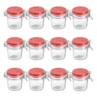 Kilner Ceramic Lid Cliptop 0.35L, Red Ceramic, 12 Pack