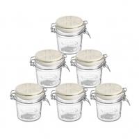 Kilner Ceramic Lid Cliptop 0.35L, White Ceramic, 6 Pack