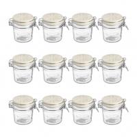 Kilner Ceramic Lid Cliptop 0.35L, White Ceramic, 12 Pack