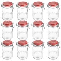 Kilner Ceramic Lid Cliptop 1.0L, Red Ceramic, 12 Pack