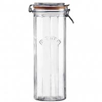 kilner faceted clip top jar 22l glass single