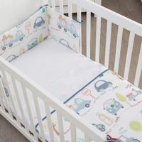 Kiddicare Travelling Times Cot and Cotbed Coverlet and Bumper Set