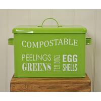 kitchen compost caddy bin in green by burgon and ball eco gardening