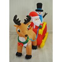 Kingfisher Inflatable Reindeer and Sleigh