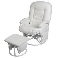 Kiddicare Cloud Nine Deluxe Glider Chair and Stool Marshmallow