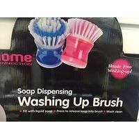 Kitchen Sink Soap Dispensing Dish Washer Washing Up Cleaning Scrubbing Brush Pad