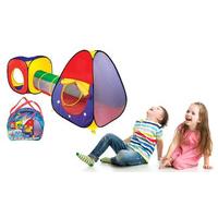 Kids Pop Up Play Tent and Tunnel Set