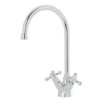 kidson chrome effect twin lever tap