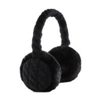 kitsound audio earmuffs black chunky cable knit