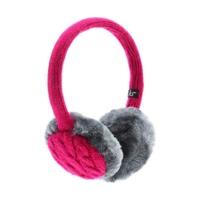 Kitsound Audio Earmuffs (Pink Chunky Cable Knit)